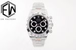 EW Factory ROLEX Daytona 40*12.4MM Cerachrom Ice Blue 904L Steel Black Watch
